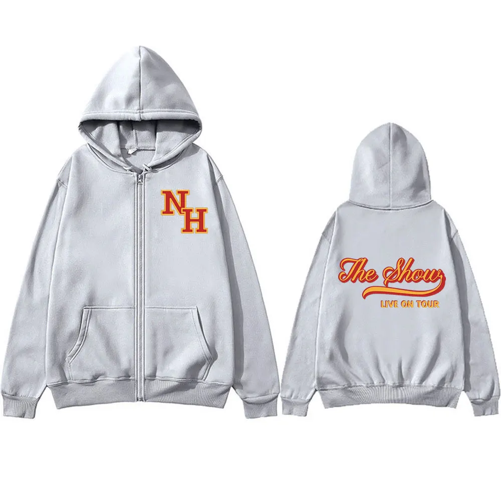 Niall Horan The Show Live on Tour Hoodie Pria Wanita, pullover hoodie kasual ritsleting ukuran besar Hip Hop modis untuk pria dan wanita