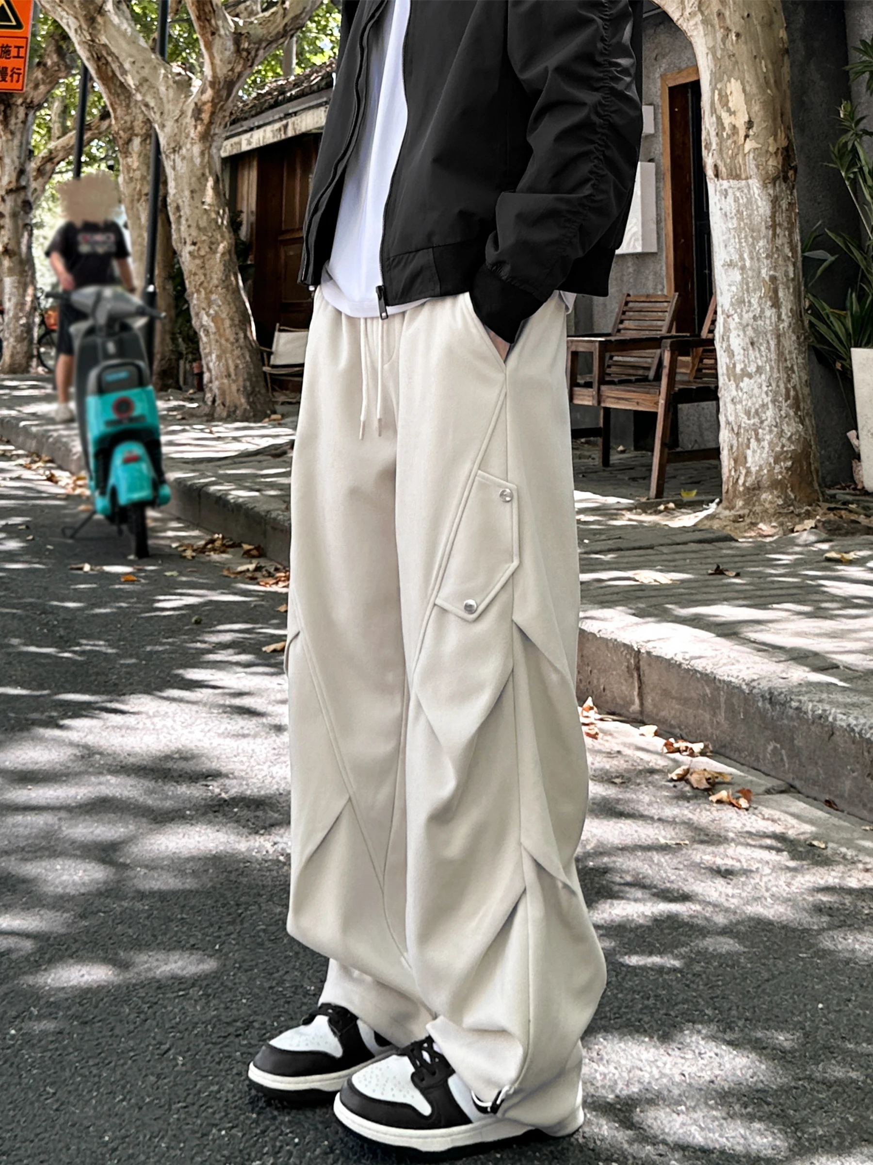 

Мужские утепленные брюки Heavyweight Fce Starry Night для работы, осенне-зимние, повседневные, свободные, прямого кроя, удлиненные