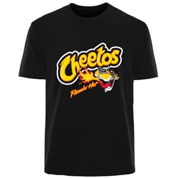 Fun personality Cheetos Printed Summer Men 100% cotton comfortable breathable fashion casual T-shirt Men outdoor street wear