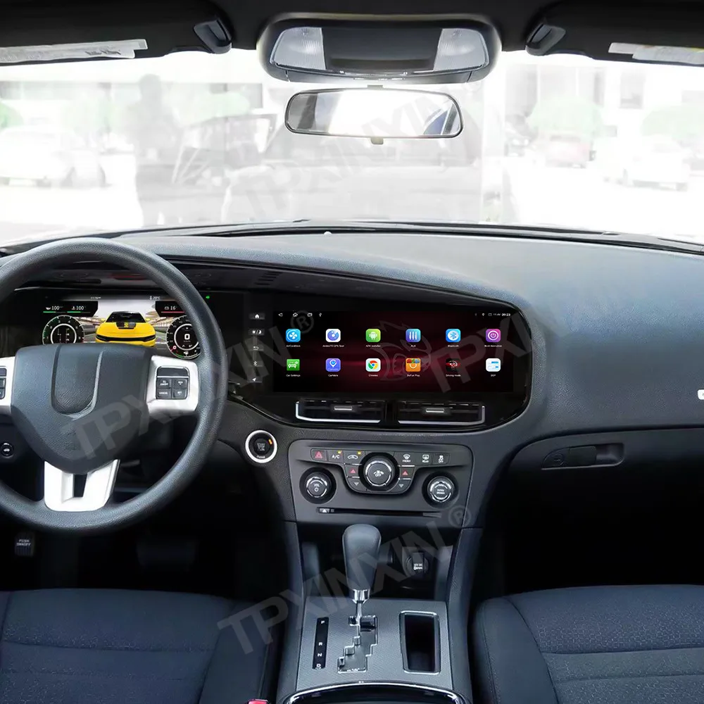 

12,3-дюймовый автомобильный радиоприемник с экраном QLED на Android 13 для Dodge Charger 2011-2019, мультимедийный проигрыватель с CarPlay, GPS-навигация, стереосистема, головное устройство