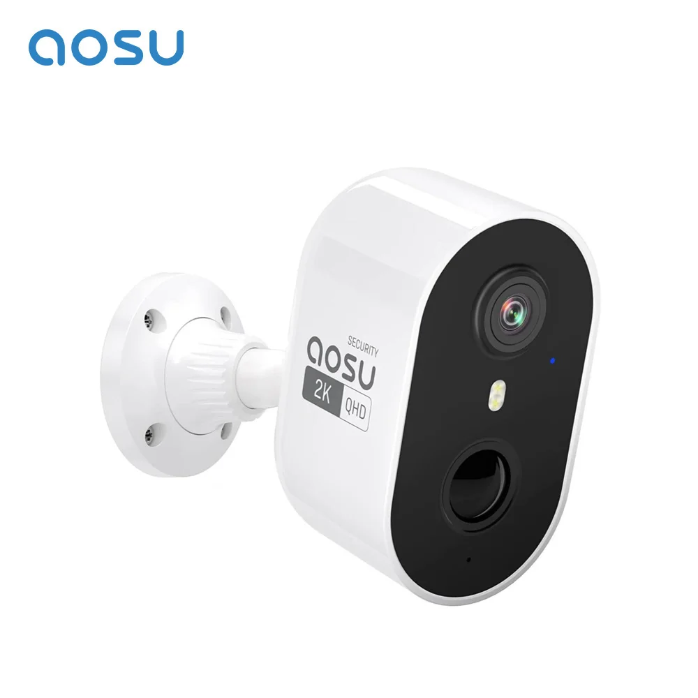 AOSU 3MP Wireless Bullet Kamera Outdoor Eingebaute Batterie Drahtlose Überwachungskamera Farbe