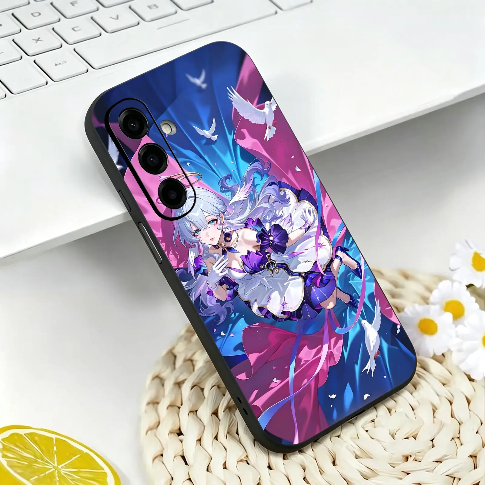 Honkai Star Rail Robin   Phone Case For Samsung A57 A56 A37 A27 A17 A36 A26 A55 A35 Black Matte Soft Case