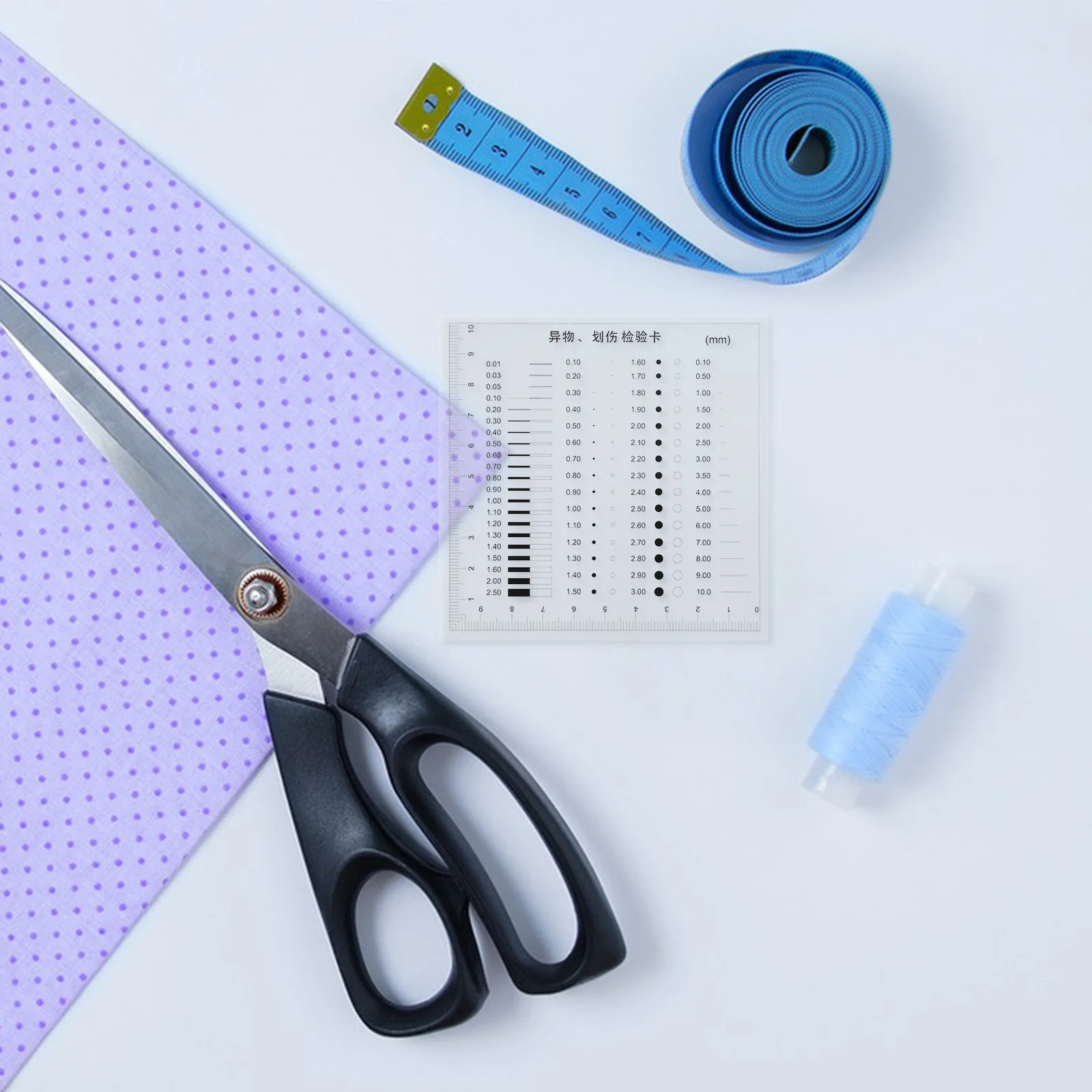 Diameter Measuring Chart High Precision Flaw Detection Ruler Crack Width Plastic Measurement Film Transparency