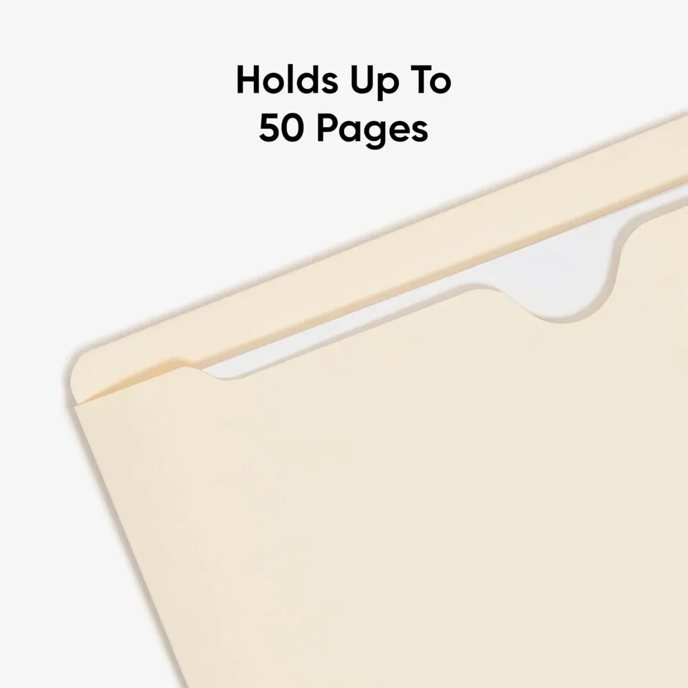 File Jackets, 25 Count, Manila, Reinforced Straight-Cut Tabs, Letter Size