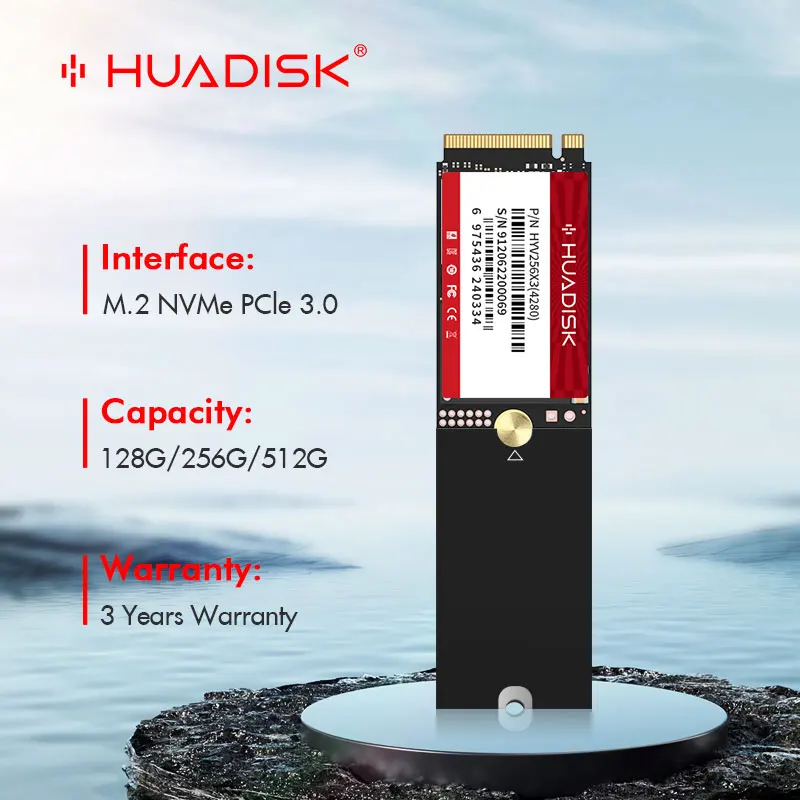 HUADISK M.2 SSD NVME PCIE3.0 128GB 256GB 512GB 4280 Solid State Disk Internal Hard Drives For Computer Laptop