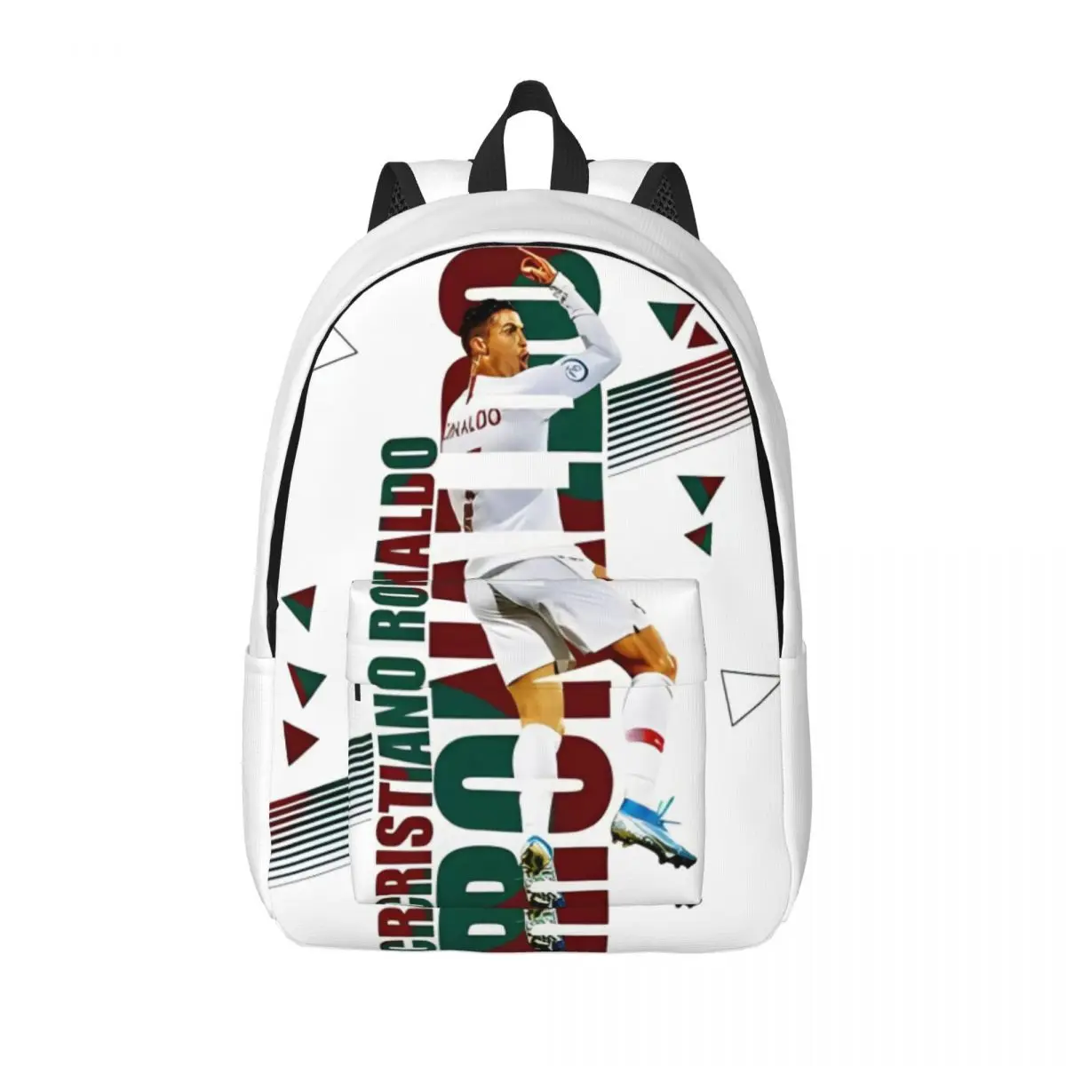 CR7 Soccer Cool Backpack Lightweight Student Hiking Travel Daypack for Men Women Laptop Shoulder Bag