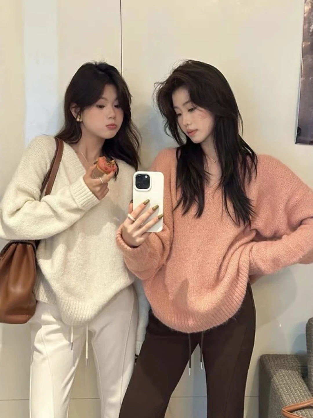 

Шикарный мягкий уютный женский трикотаж большого размера, длинный свитер V-Ne, модный утягивающий топ на осень-зиму, повседневные поездки на работу