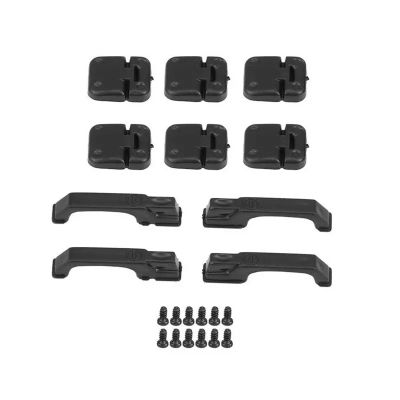 

RC Car10pcs Black Plastic Simulation Door Hinges and Door Handles for TRX4 1/10 RC Crawler Car Upgrade Decoration Parts