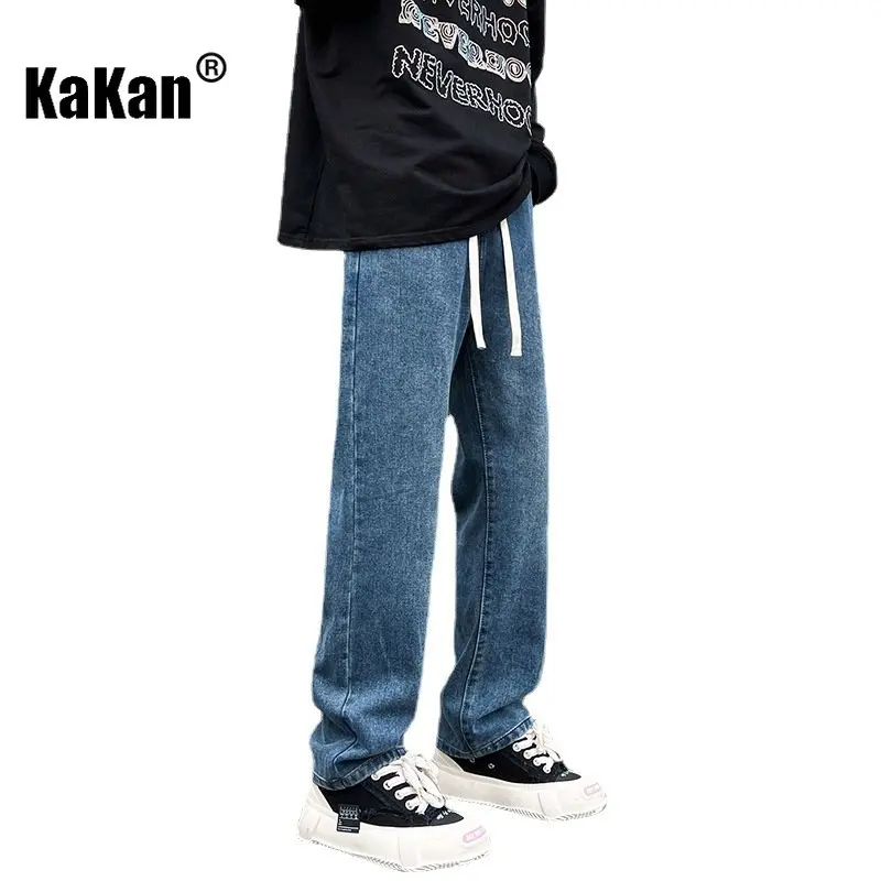 Kakan - European and American Spring/Summer New Vintage Jeans Men's Wear, Casual Wide Leg Long Straight Leg Jeans K024-KJ603