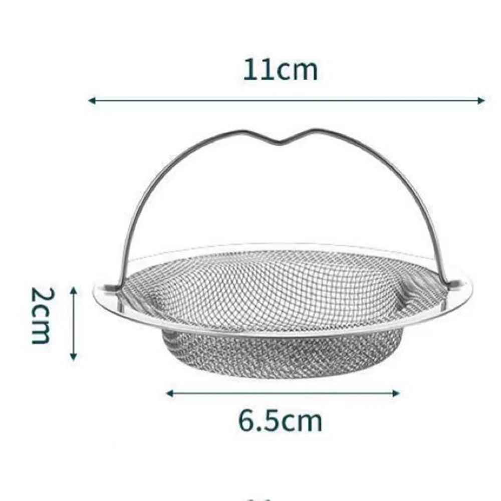 2pcs Stainless Steel Mesh Sink Strainer Set, Non-Slip Handle Hair Catcher, Rust Resistant Drain Cover Prevents Food & Debris