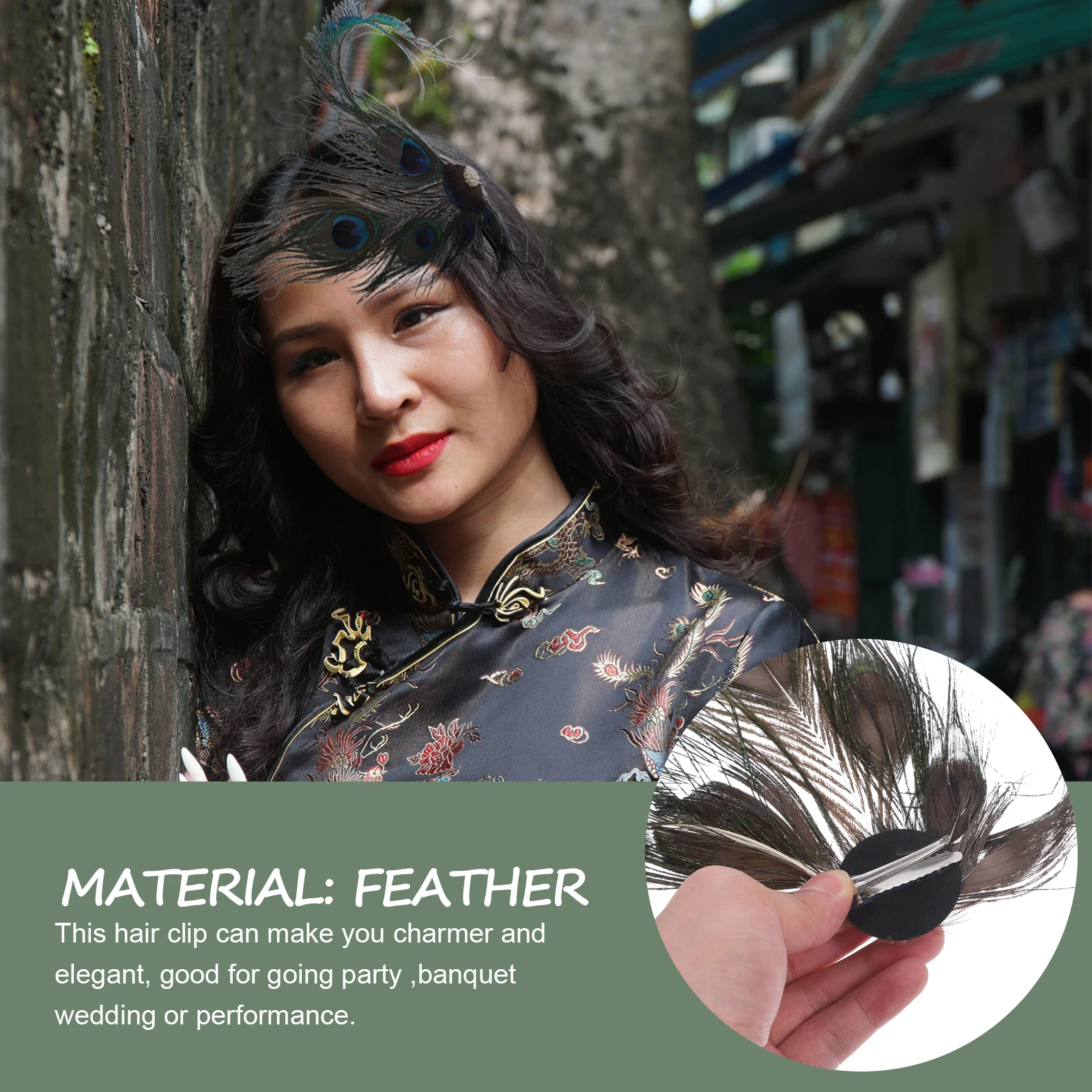 

Clip Vintage Women Accessories Party Wedding Updo Decoration Green Hair Styling Hair Pin Tool