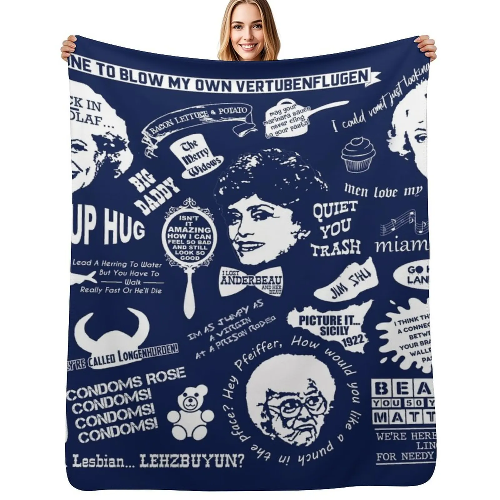 Thank You For Being A Friend Throw Blanket Quilt Custom Nap Travel Softest Large Blankets