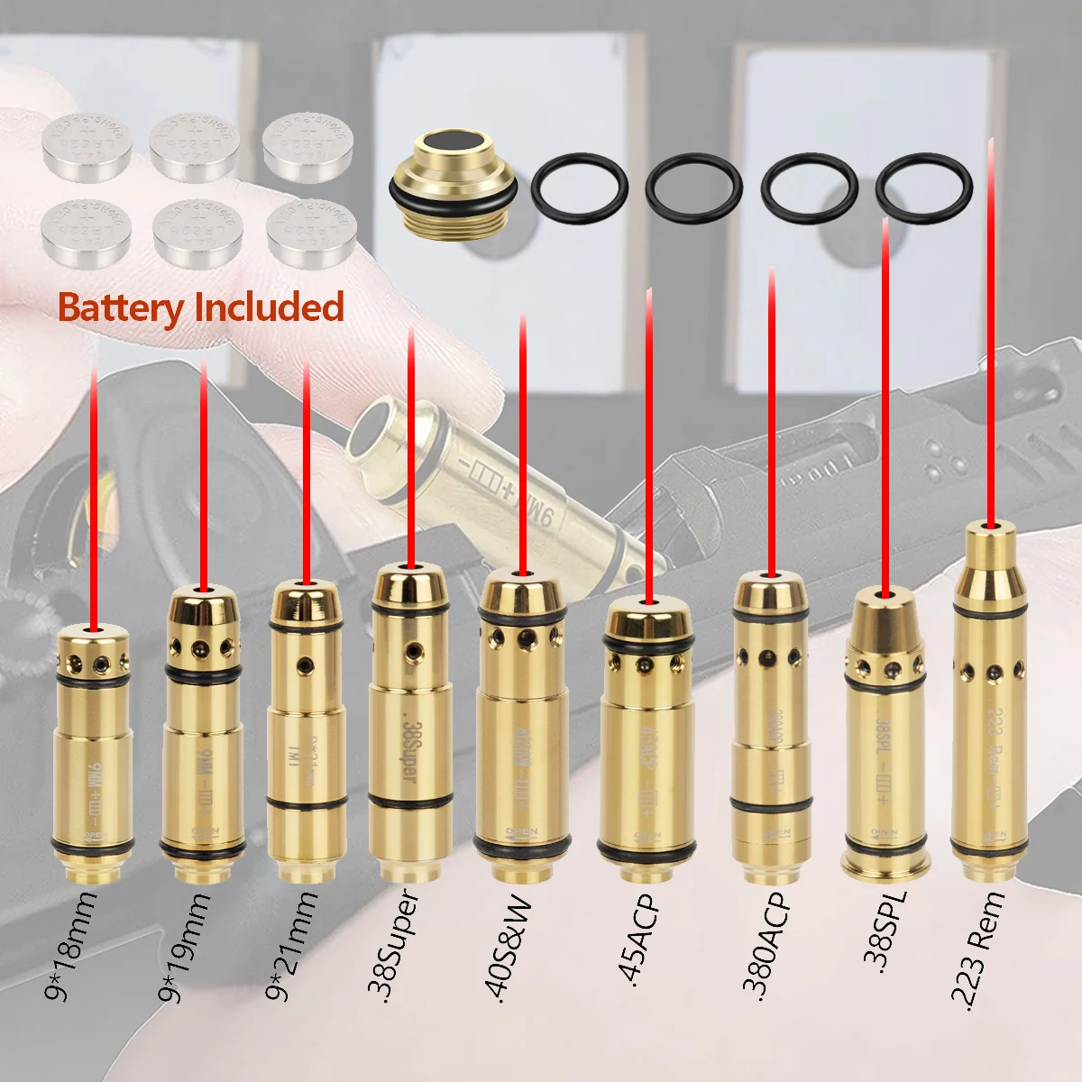 Taktische 9x19mm. 380acp. 40s & w. 223rem Laser trainings kugel für Glock 17 Taurus G2c Trocken feuer Red Dot Laser Trainer Patrone