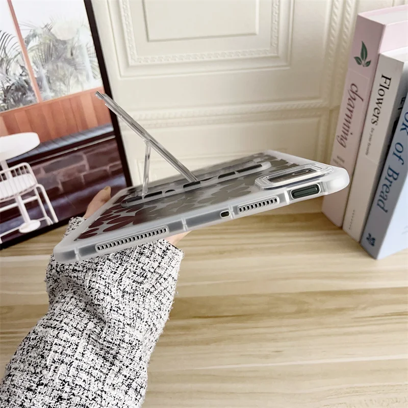 Bowknot Transparent Tablet Case For Xiaomi MI Pad 8 7 6 5 6S Pro Redmi Pad 2 SE 8.7 9.7 11 12.1 12.4 inch PC+TPU Stand Cover view 4