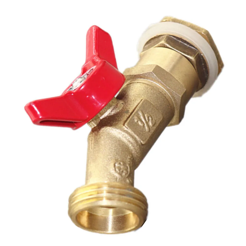 Rainwater Spigot in Solid Brass with 3/4 Inch Outlet and Designed for Compatibility with Standard Garden Hoses