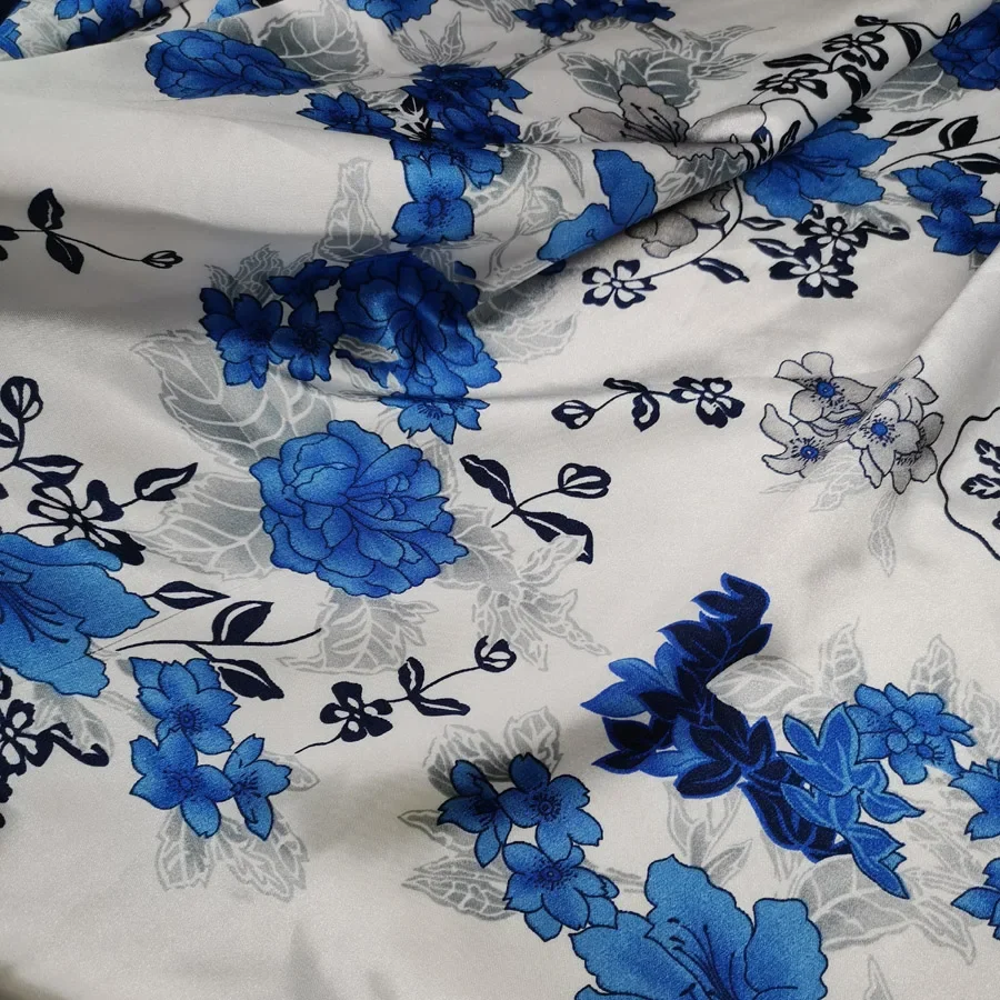 DIY Craft Sewing Floral Glossy Fabric Soft Decoration Satin Lining Tilda Doll Charmeuse Material Many Pattern