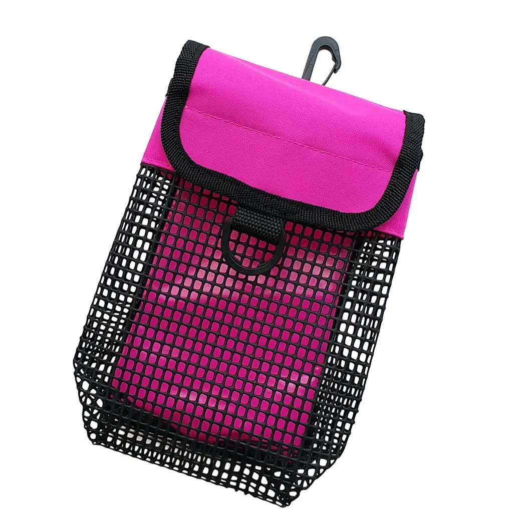 Compact Scuba Diving Reel & SMB Buoy Mesh Carry Pouch