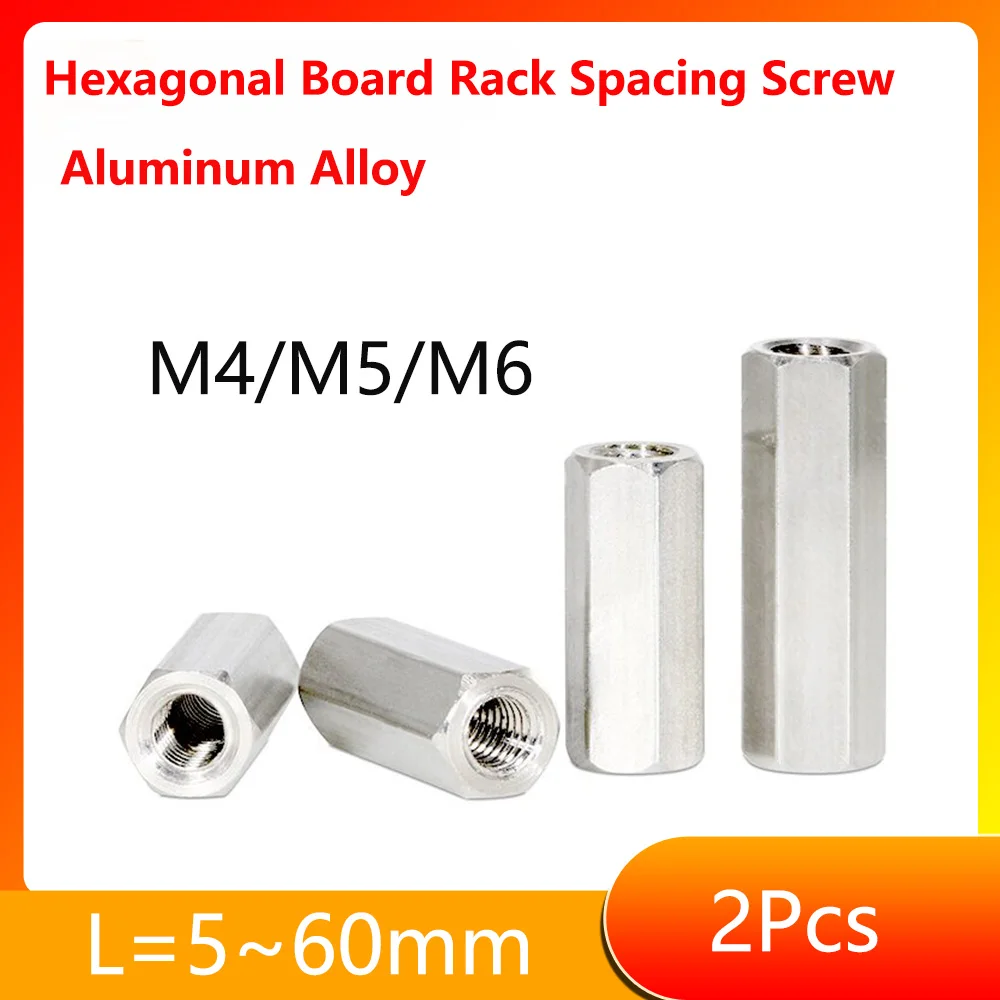 M4 M5 M6 Aluminum Alloy Through-Hole Hexagonal Board Rack Spacing Screw Hex Column Pillars For Motherboard  Hexagonal Bolts