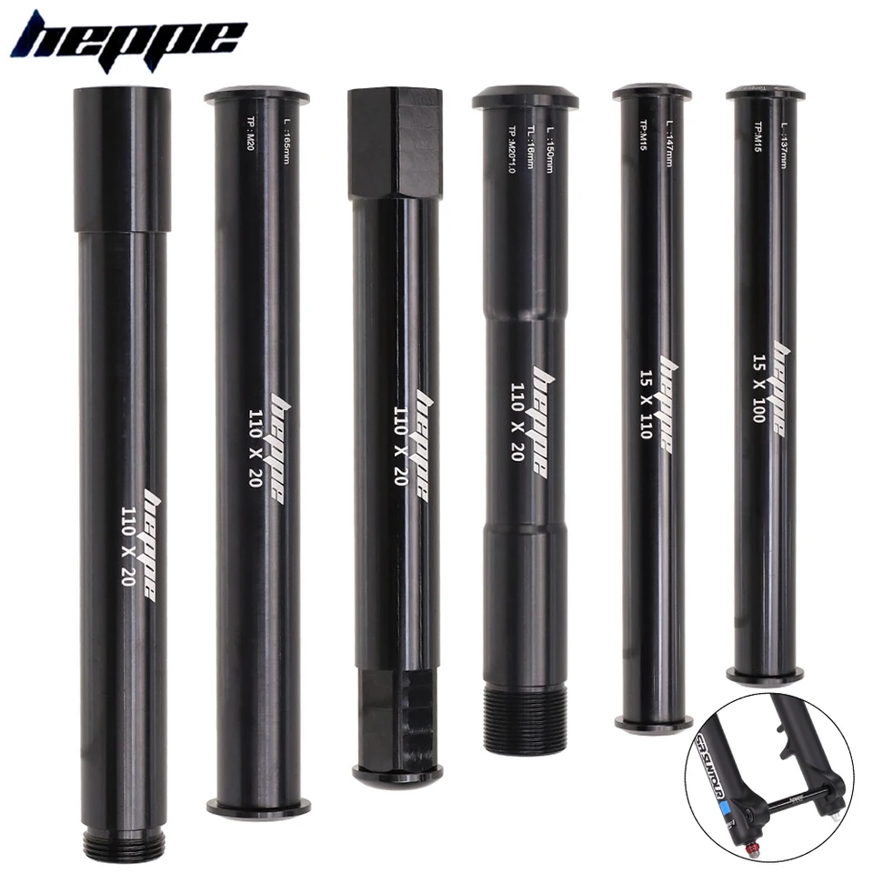 HEPPE バイクスルーアクスルフロントフォークスルーアクスル 15x100