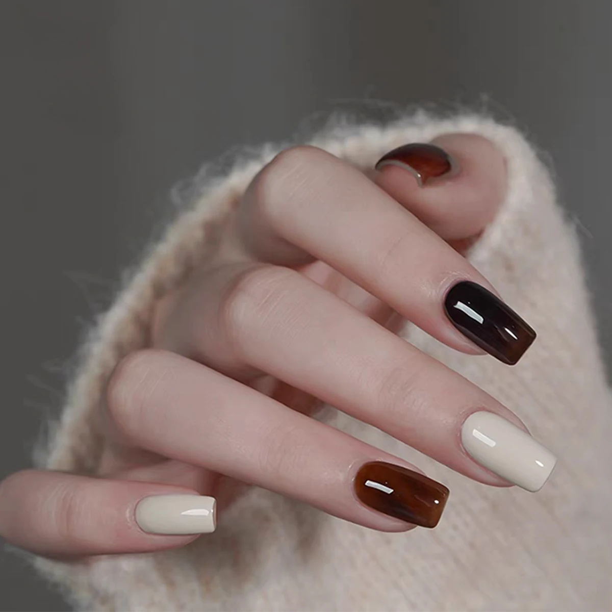 1개 ZH 가을 차색 유리 갈색 짙은 녹색 젤 네일 폴리시 2025 신제품 크리스마스 다용도 네일 젤