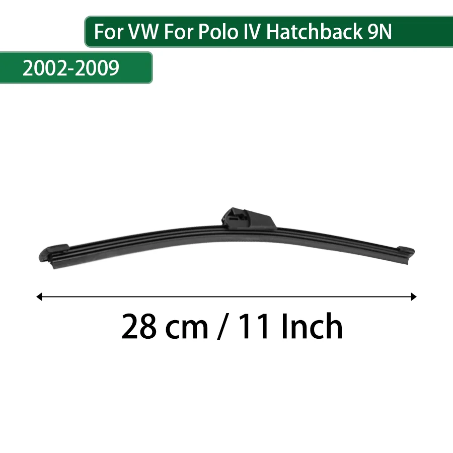 For VW Polo IV Hatchback 9N 2002-2006-2009 Rear Wiper Blade Arm Set Rear Window Windshield