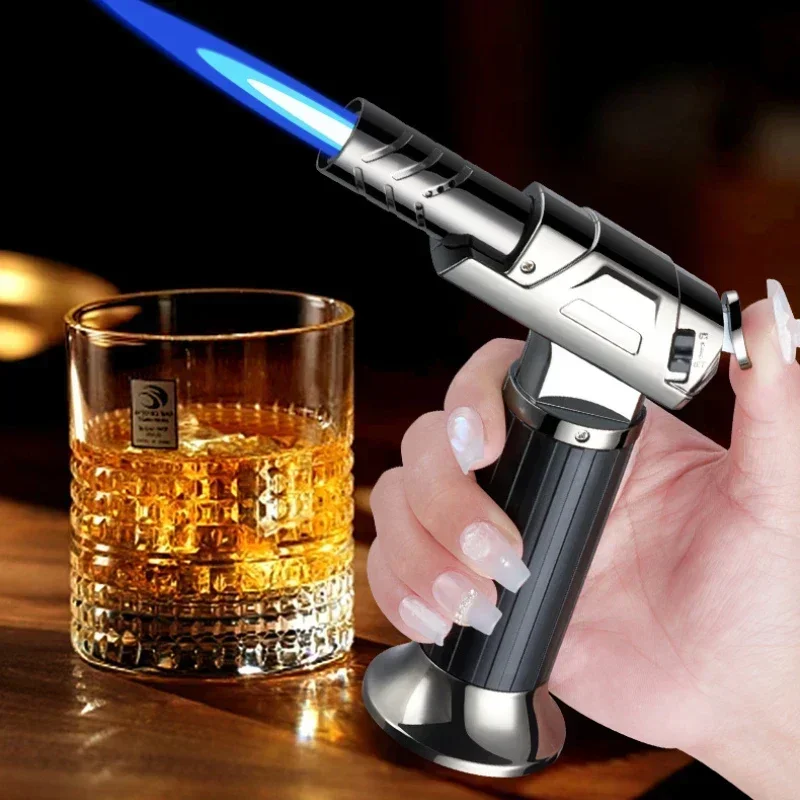 2026 Windproof Large Flame Torch Gun Lighter Welding Cigar Kitchen Ignition Outdoor BBQ Barbecue Men's Ignition Tools Wholesale