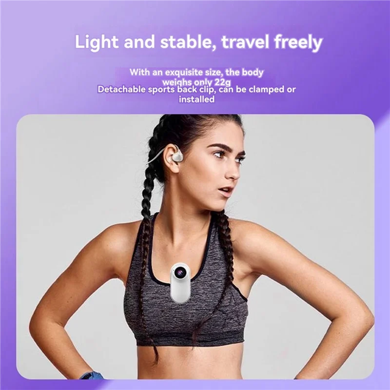 B04B-Pet Collar Camera USB Rechargeable HD 1080P LCD Display Pet Sport Camera Support Video And Photo Function For Cats