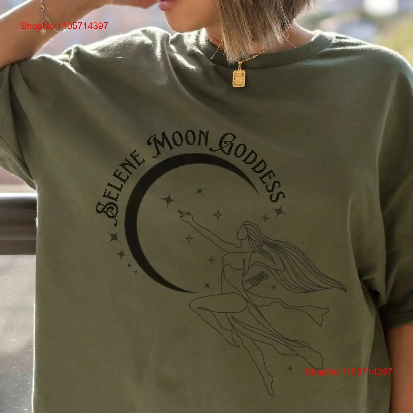 Selene Moon Goddess T Shirt Hecate Greek Mythology Light Academia Clothing Hera Bookish Dark Clothes Renaissance vintage Unisex