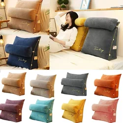 45x45x20cm Cotton Triangle Pillow Case Sofa Bed Backrest Cushion Cover Back Lumbar Waist Ergonomic Pillows with Have Filler