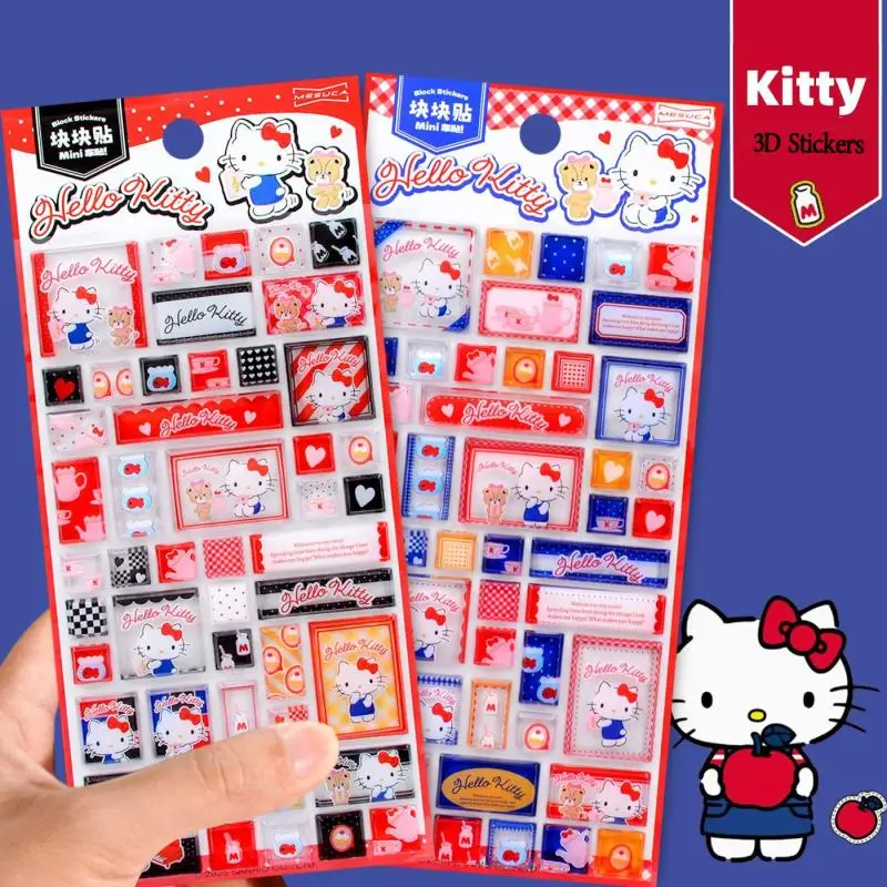 

Sanrio Stickers Hello Kitty Kawaii Anime Pvc Waterproof Decal for Scrapbook Journal Phone Case Laptop Diy Decor Creative Gifts
