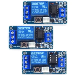 DC 5V/12V/24V Latching Relay Module with Touch Bistable Switch MCU Control 1 Channel Relay with Led Indicator and Trigger Line