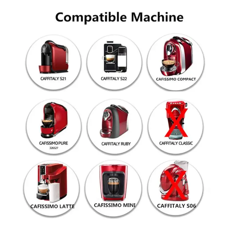 B47B-Compatible For Caffitaly Coffee Machine Maker Stainless Steel Refillable Reusable Capsule For Caffitaly Cafe Capsule