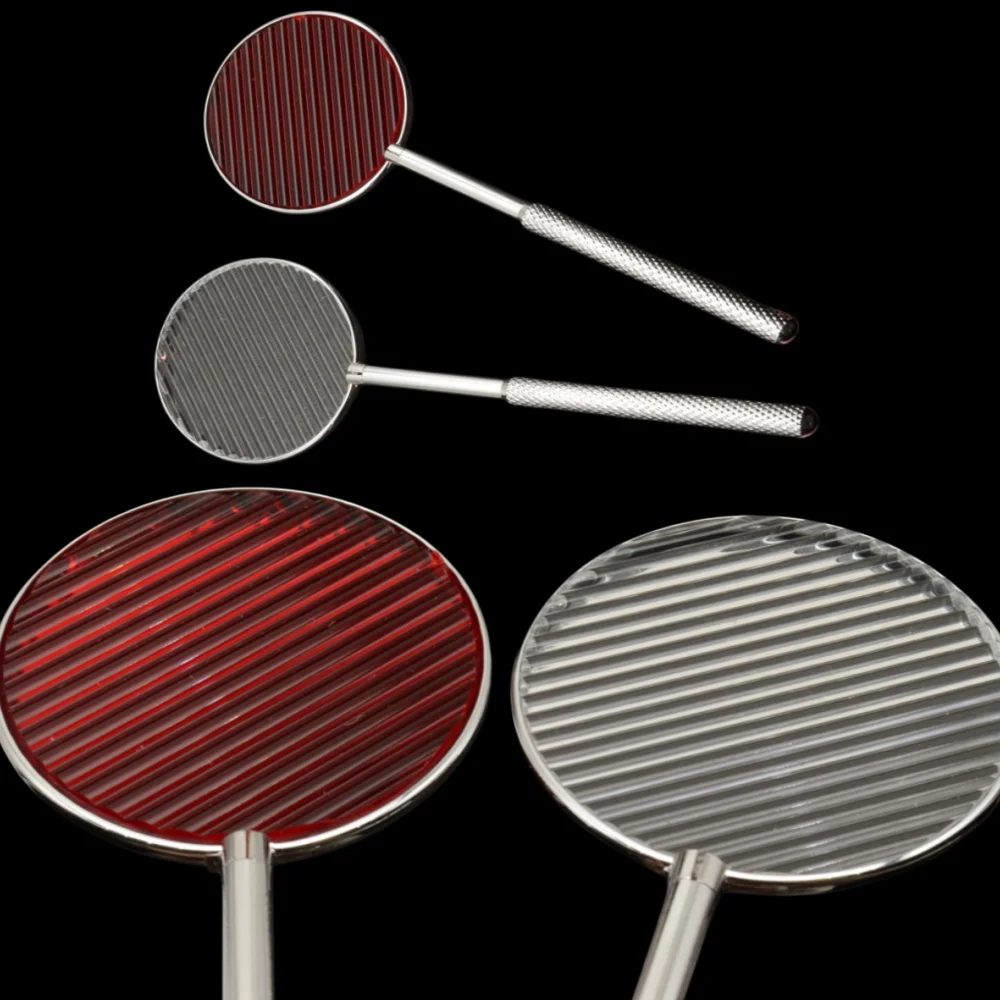 Herramienta de Prueba Óptica Maddox Rod, Tira de Filtro de Vidrio Rojo, Prueba de Alineación Ocular, Prueba de Estrabismo, Equipo de Optometría, Estuche de Aluminio, 2 Piezas, 68 mm