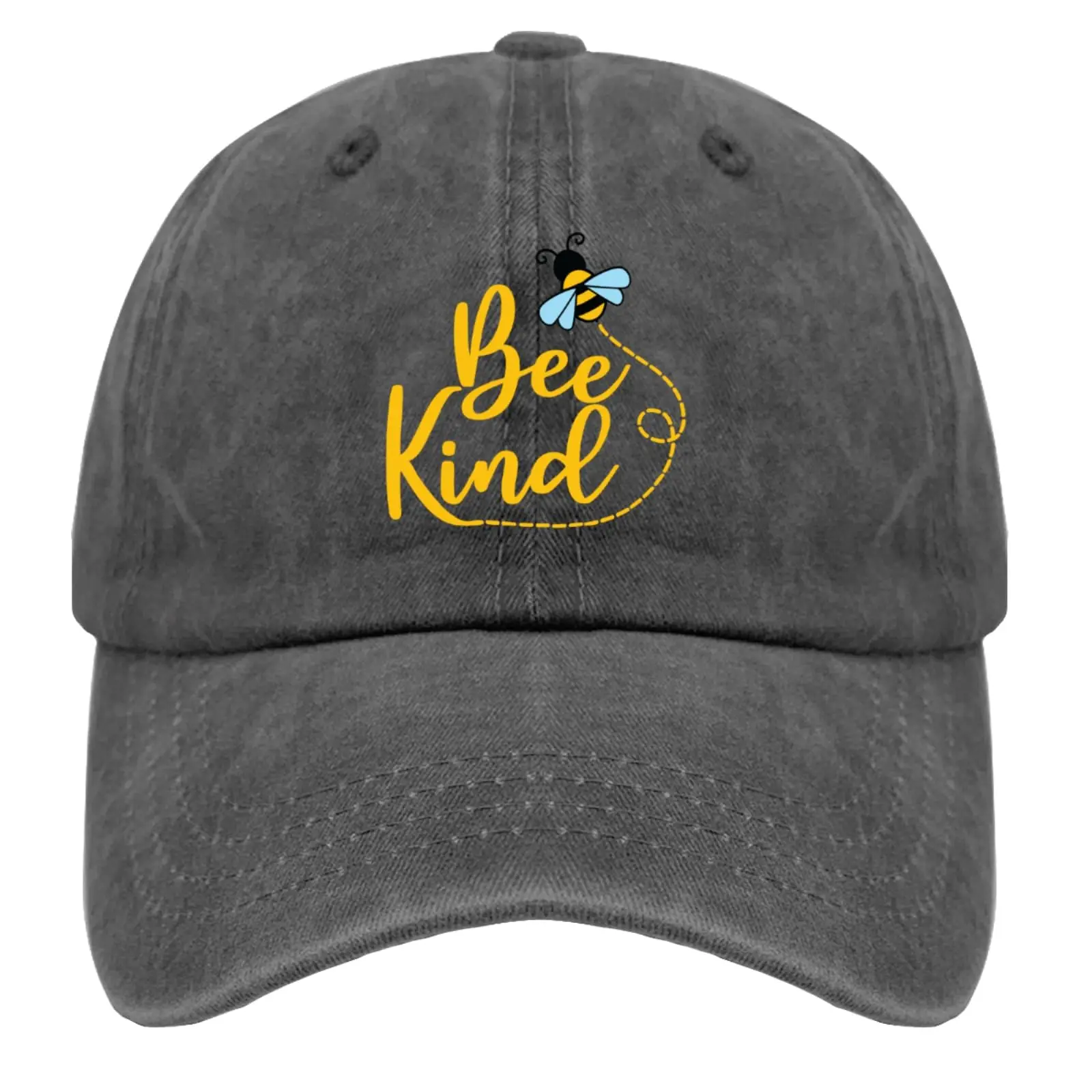 

Bee Kind Bumble Bee for Kindness Baseball Cap Daddy Hat Pigment Black Mens Hats Gifts for Her Workout Caps