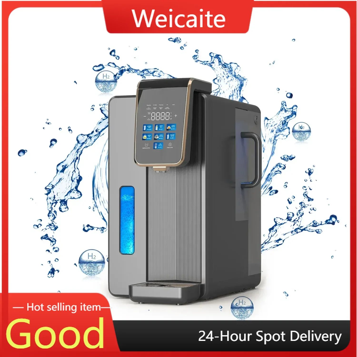 WP-ZKQY-T100G A1 Portable Multifunctional Three Water Purification Carbon Rod Hydrogen Distributor 5000ppb, Home Hotel Purifier