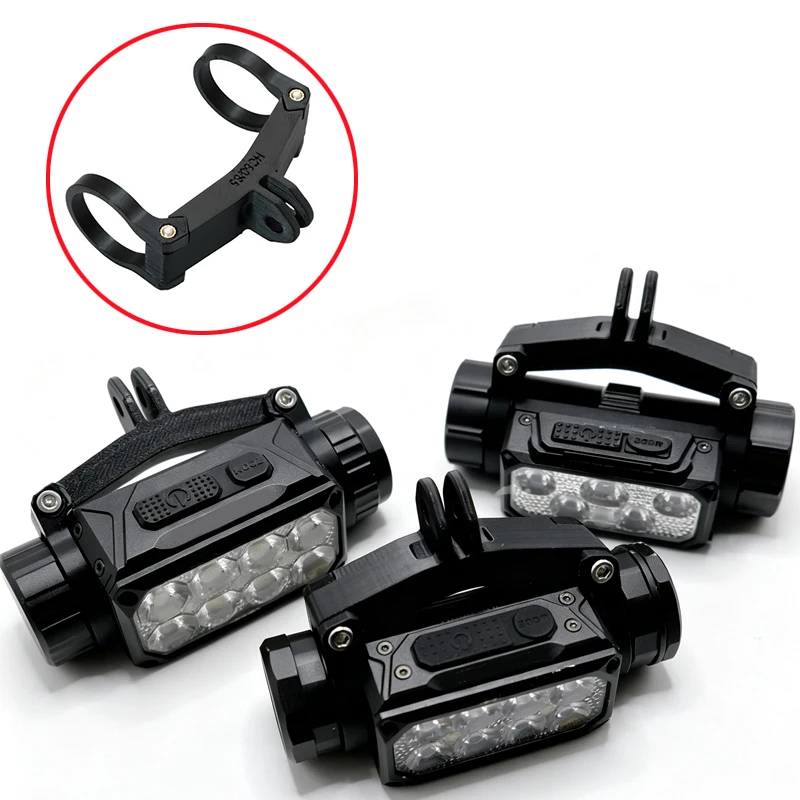 1PC For NITECORE HC75/70/65/60 UHE Mount Bracket GoPro-Style Interface Helmet Headlamp Adapter Night-Ride Headlight Clamp Holder