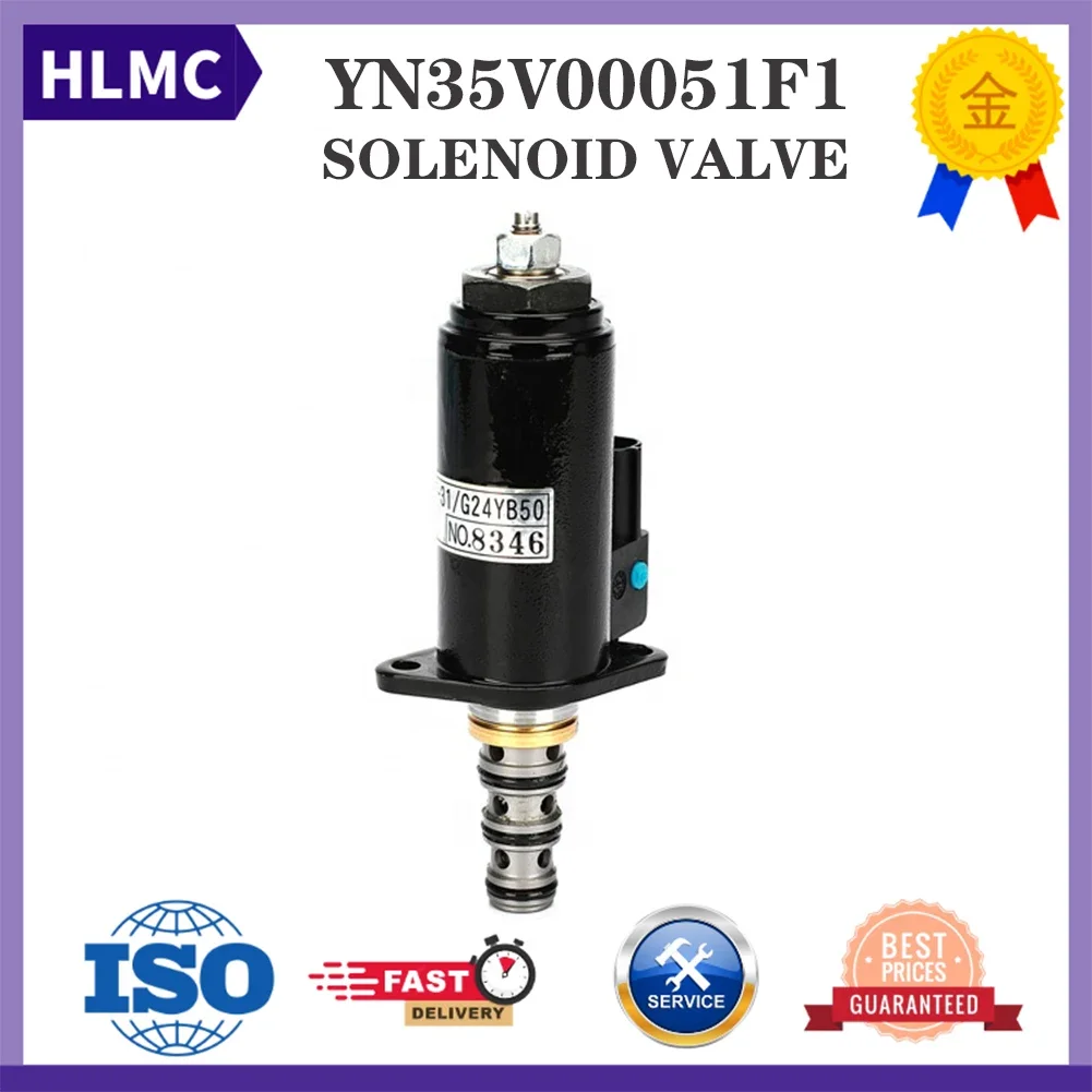 

Детали экскаватора, электромагнитный клапан вращения тормоза YN35V00051F1 KWE5K-31/G24YB5 для Kobelco SK200-8 SK210-8 SK250-8 SK260-8 SK260LC-8