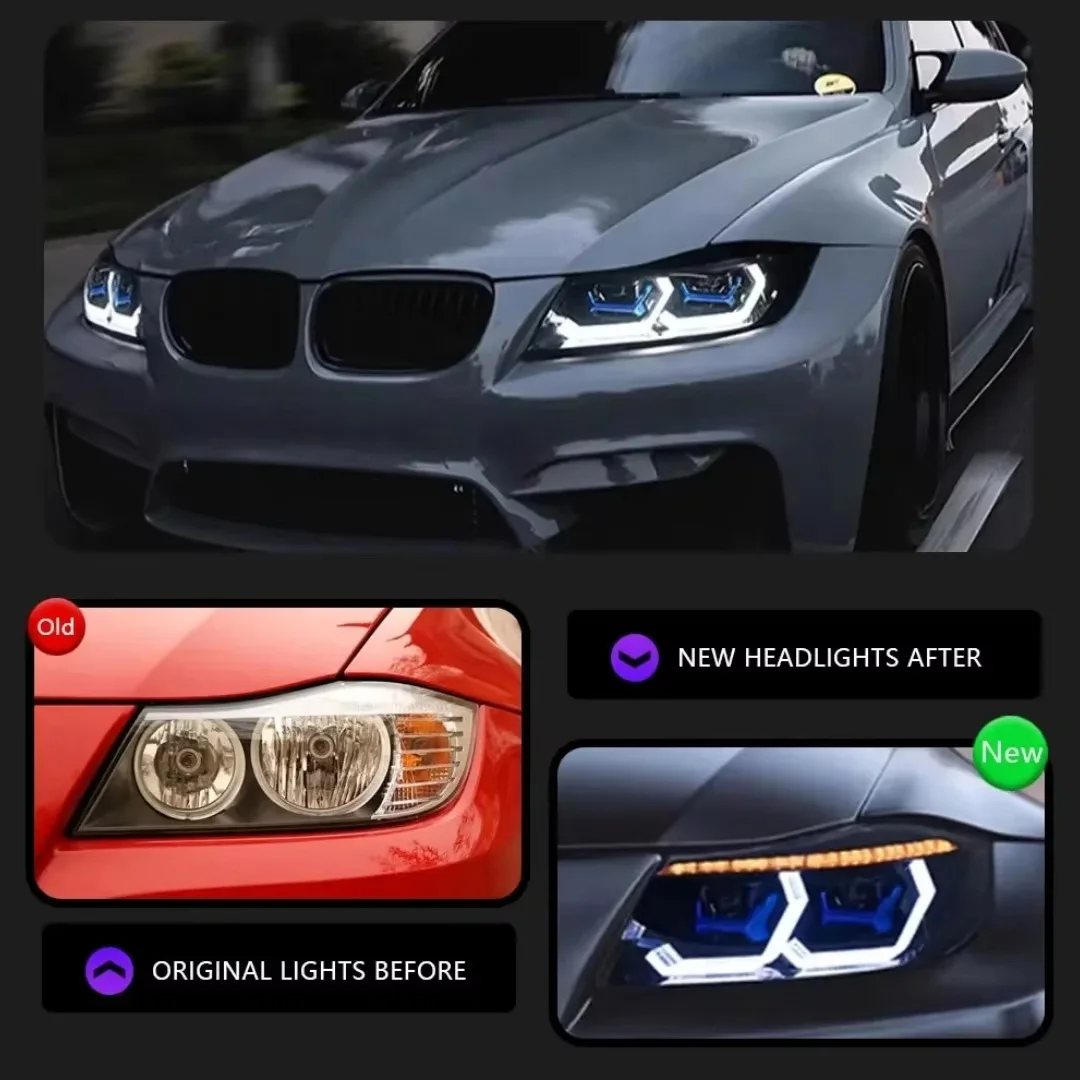 

Для BMW 3 серии E90 фара 2005-2012 светодиодная фара проектора DRL автомобильные аксессуары