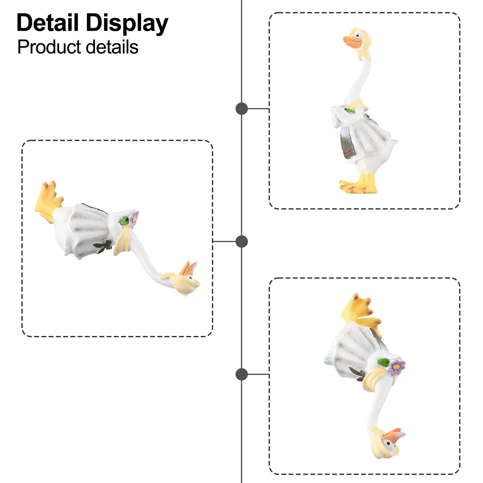 Duck Statues Garden Decoration Outdoor Space Gardener Couple Lightweight Long term Enjoyment For Lawn Decoration