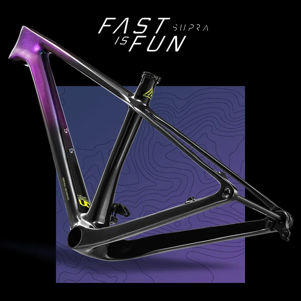 دراجات LEXON UltraLight Carbon T1000 إطار 29er 1010g مع شماعات UDH لإطار سباق محدد مقاس 148 × 12 مم