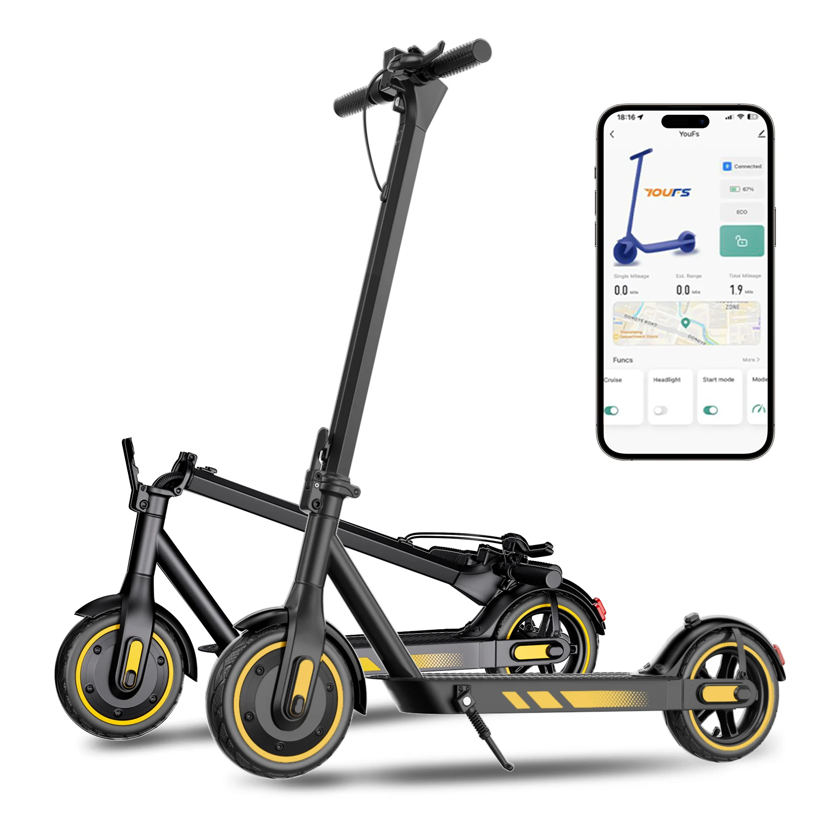 

The most popular brand electric scooter 500w motor 10-inch pneumatic tire 36v 10.5Ah battery 3-speed adult electric scooter