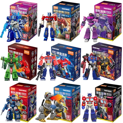 Blokees Transformers Een Anime Films Optimus Prime Bumblebee Starscream Soundwave Shockwave Cartoon Anime Robot Gemonteerd Speelgoed
