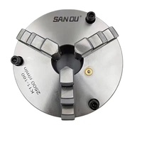 Front Install 3 Jaw Chuck 160mm SANOU Scroll Chuck K11-160F Self-centering Chuck Manual Type