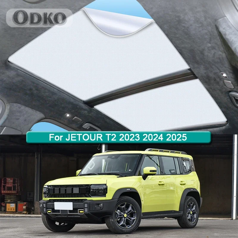 

Солнцезащитный козырек на крышу автомобиля, подходит для JETOUR T2 2023 2024 2025, электростатическая адсорбция, солнцезащитный козырек на крыше, наклейка с затенением в крыше