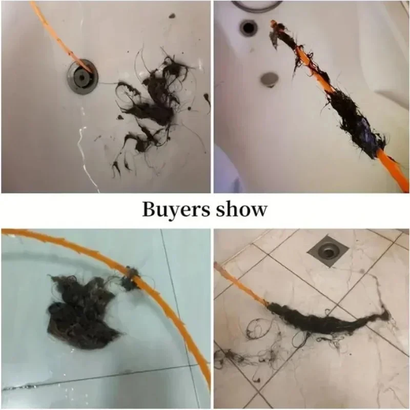 2/4/6pcs Pipe Hook Cleaner Hair Water Channel Dredging Tool Toilet Drainage Outlet Sewer Filter Kitchen Sink Cleaning Tools - view 6