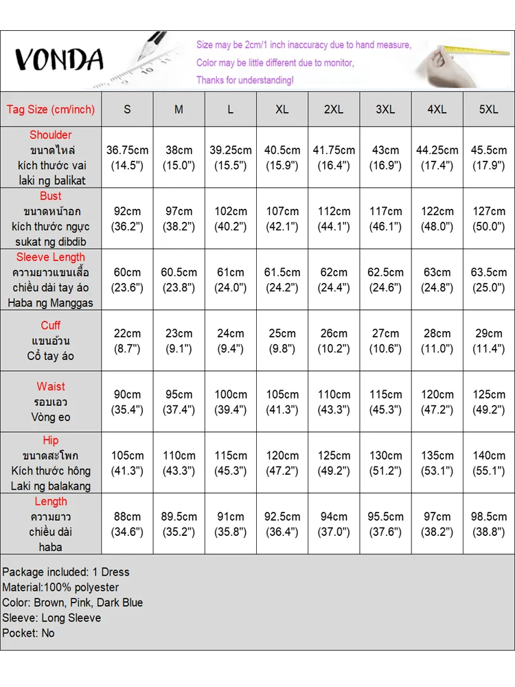 2025 VONDA Fashion Shirt Dresses Women 3/4 Sleeve Peter Pan Collar Mini Sundress Spring Buttons Casual Elegant Party Robe Femme