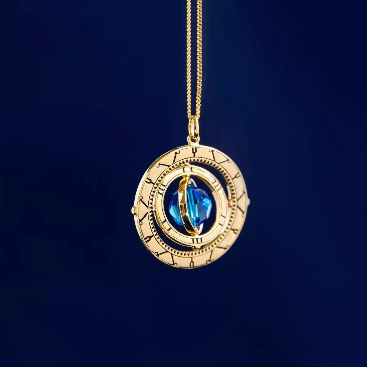 League Of Legends Arcane Season 2 Hextech Necklace Jinx Ekko Head Portrait Rotating Blue Rose LOL Model Collection Gifts Favors