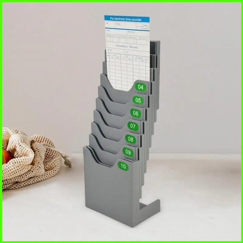 Sturdy Time Card Support for Employee Assignment with 10 Neatly Arranged Slots