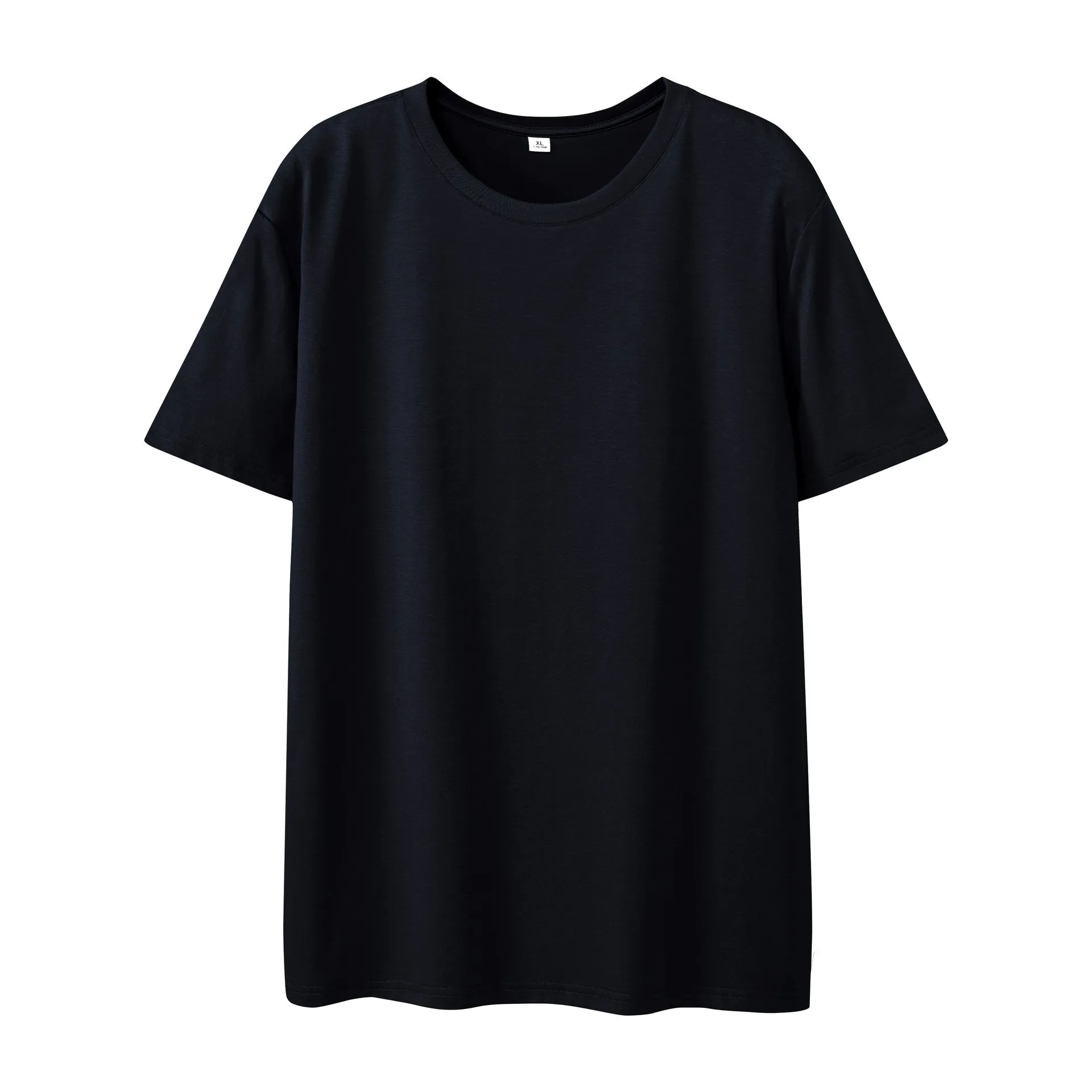 Summer Cooling Antibacterial Sorona Solid Set-In Sleeve Short Sleeve T-Shirt Men's Casual Top