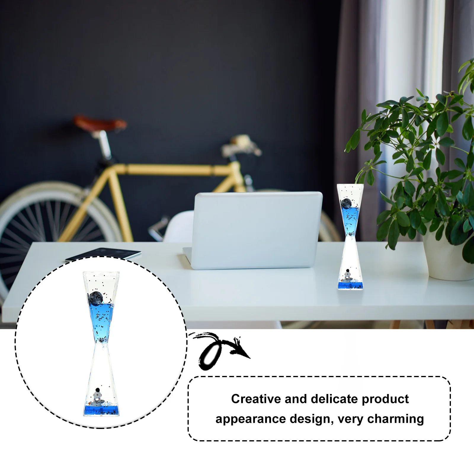

Sky Liquid Hourglass Creative Desktop Decor Ornament Sand Timer For Office Home Display Collection Décor